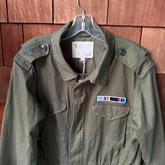 NWT Anthropologie by Pilcro Olive Green Utility/Military Jacket in Women's 1X - Picture 4 of 16